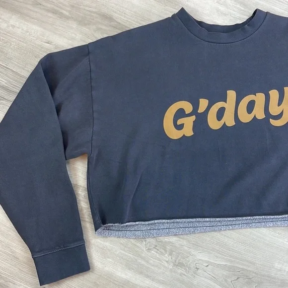 🔆BILLABONG🔆 Hey Gday Cropped Crewneck Sweatshirt - Picture 5 of 12